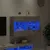 Produktbild 4 för Väggmonterad tv-bänk LED betonggrå 98,5x30x60,5 cm