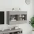 Produktbild 5 för Väggmonterad tv-bänk LED grå sonoma 98,5x30x60,5 cm