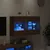 Produktbild 4 för Väggmonterad tv-bänk LED brun ek 98,5x30x60,5 cm