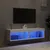 Produktbild 3 för Tv-bänk med LED-belysning 2 st vit 60x30x30 cm