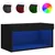 Produktbild 2 för Tv-bänk med LED-belysning svart 60x30x30 cm