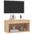 Produktbild 6 för TV-bänk med LED-belysning sonoma-ek 60x30x30 cm