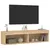 Produktbild 6 för Tv-bänk med LED-belysning 2 st sonoma-ek 60x30x30 cm