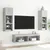 Produktbild 4 för TV-bänk med LED-belysning 2 st betonggrå 60x30x30 cm