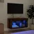 Produktbild 3 för Tv-bänk med LED-belysning rökfärgad ek 60x30x30 cm