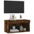Produktbild 6 för Tv-bänk med LED-belysning rökfärgad ek 60x30x30 cm