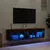 Produktbild 3 för Tv-bänk med LED-belysning 2 st rökfärgad ek 60x30x30 cm