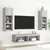 Produktbild 3 för TV-bänk med LED-belysning 2 st grå sonoma 60x30x30 cm
