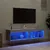 Produktbild 4 för TV-bänk med LED-belysning 2 st grå sonoma 60x30x30 cm