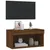 Produktbild 6 för Tv-bänk med LED-belysning brun ek 60x30x30 cm