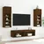 Produktbild 3 för Tv-bänk med LED-belysning 2 st brun ek 60x30x30 cm