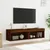 Produktbild 5 för Tv-bänk med LED-belysning 2 st brun ek 60x30x30 cm