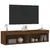 Produktbild 6 för Tv-bänk med LED-belysning 2 st brun ek 60x30x30 cm