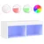 Produktbild 2 för Tv-bänk med LED-belysning vit 80x30x30 cm