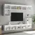 Produktbild 4 för Tv-bänk med LED-belysning vit 80x30x30 cm