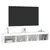 Produktbild 6 för TV-bänk med LED-belysning 2 st vit 80x30x30 cm
