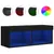 Produktbild 2 för Tv-bänk med LED-belysning svart 80x30x30 cm