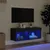 Produktbild 3 för Tv-bänk med LED-belysning svart 80x30x30 cm