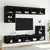 Produktbild 3 för Tv-bänk med LED-belysning 2 st svart 80x30x30 cm