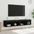 Produktbild 5 för Tv-bänk med LED-belysning 2 st svart 80x30x30 cm