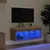 Produktbild 3 för Tv-bänk med LED-belysning sonoma-ek 80x30x30 cm