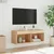 Produktbild 5 för Tv-bänk med LED-belysning sonoma-ek 80x30x30 cm