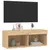 Produktbild 6 för Tv-bänk med LED-belysning sonoma-ek 80x30x30 cm