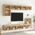 Produktbild 3 för Tv-bänk med LED-belysning 2 st sonoma-ek 80x30x30 cm