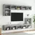 Produktbild 3 för TV-bänk med LED-belysning 2 st betonggrå 80x30x30 cm