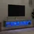Produktbild 4 för TV-bänk med LED-belysning 2 st betonggrå 80x30x30 cm