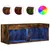 Produktbild 2 för Tv-bänk med LED-belysning rökfärgad ek 80x30x30 cm