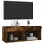 Produktbild 6 för Tv-bänk med LED-belysning rökfärgad ek 80x30x30 cm