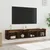 Produktbild 5 för Tv-bänk med LED-belysning 2 st rökfärgad ek 80x30x30 cm