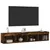 Produktbild 6 för Tv-bänk med LED-belysning 2 st rökfärgad ek 80x30x30 cm