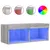 Produktbild 2 för TV-bänk med LED-belysning grå sonama 80x30x30 cm