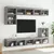 Produktbild 4 för TV-bänk med LED-belysning grå sonama 80x30x30 cm