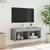 Produktbild 5 för TV-bänk med LED-belysning grå sonama 80x30x30 cm