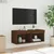 Produktbild 5 för Tv-bänk med LED-belysning brun ek 80x30x30 cm