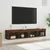 Produktbild 5 för Tv-bänk med LED-belysning 2 st brun ek 80x30x30 cm