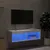 Produktbild 3 för Tv-bänk med LED-belysning vit 100x30x30 cm