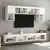 Produktbild 4 för Tv-bänk med LED-belysning vit 100x30x30 cm