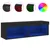 Produktbild 2 för Tv-bänk med LED-belysning svart 100x30x30 cm