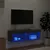 Produktbild 3 för Tv-bänk med LED-belysning svart 100x30x30 cm