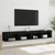 Produktbild 5 för Tv-bänk med LED-belysning 2 st svart 100x30x30 cm