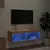 Produktbild 3 för Tv-bänk med LED-belysning sonoma-ek 100x30x30 cm