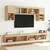 Produktbild 5 för Tv-bänk med LED-belysning sonoma-ek 100x30x30 cm