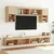 Produktbild 3 för Tv-bänk med LED-belysning 2 st sonoma-ek 100x30x30 cm