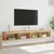 Produktbild 5 för Tv-bänk med LED-belysning 2 st sonoma-ek 100x30x30 cm