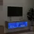 Produktbild 3 för Tv-bänk med LED-belysning betonggrå 100x30x30 cm