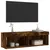 Produktbild 8 för Tv-bänk med LED-belysning rökfärgad ek 100x30x30 cm